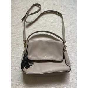 KATE SPADE Miri Chester Street CrossBody Purse Handbag Taupe Soft Pebble Leather